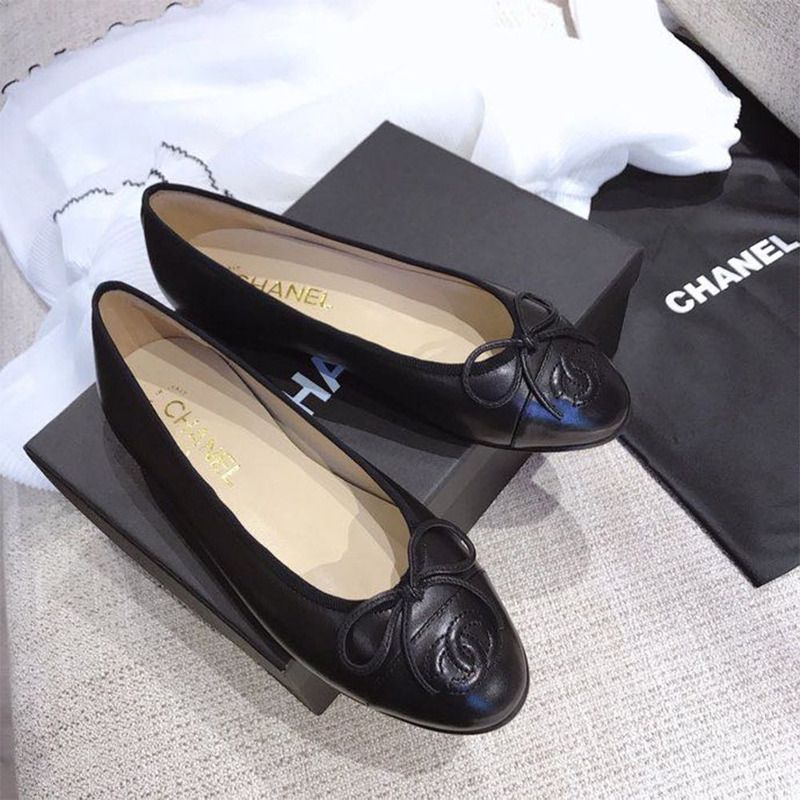 Ch*el logo ballet shoes