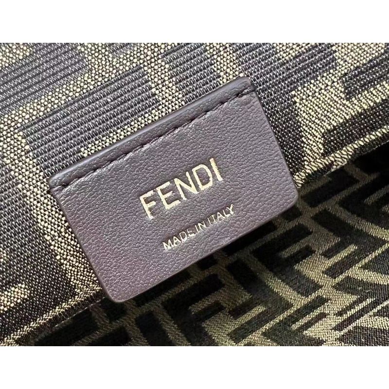 F**di first small silver leather bag