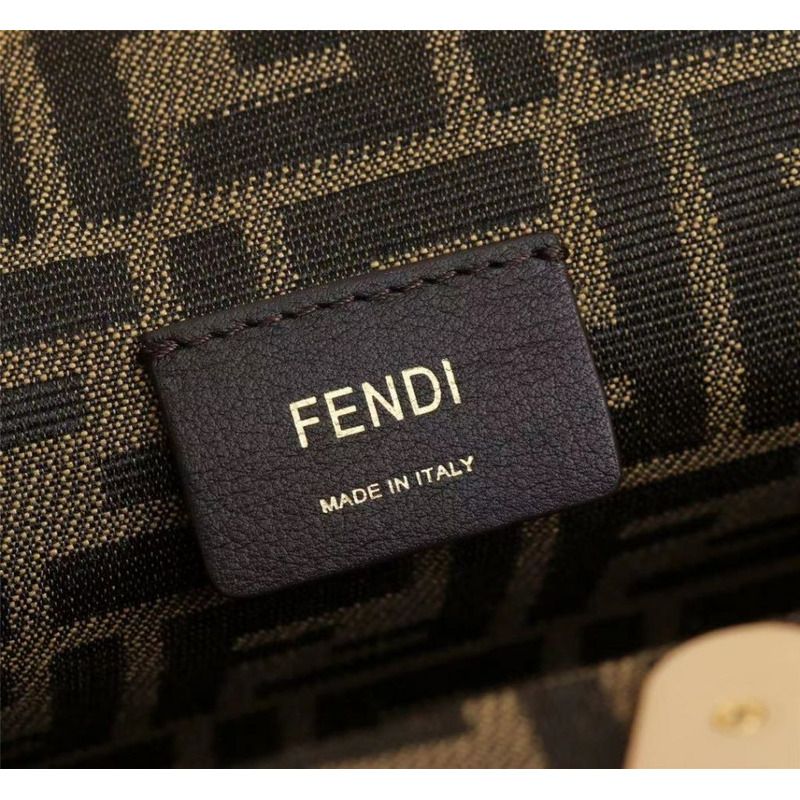 F**di first small brown leather bag