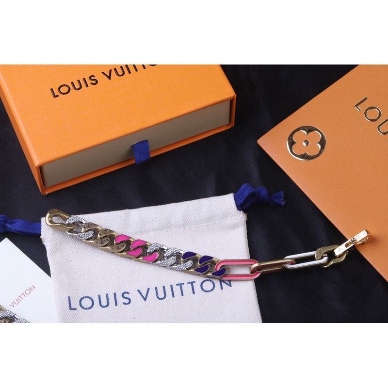 LV Chain Links Patches Necklace