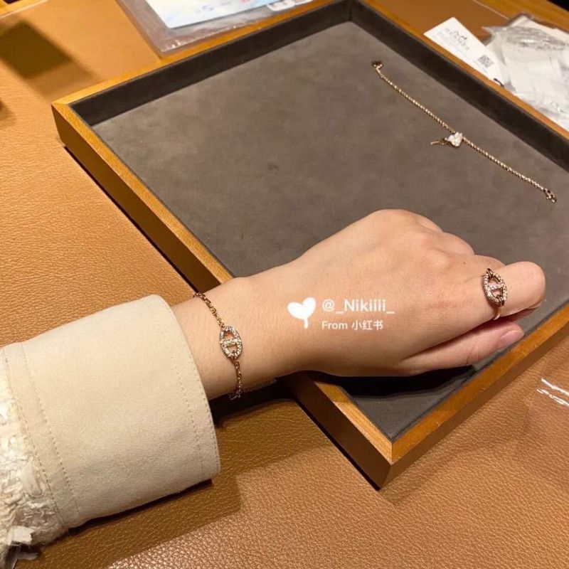 H**mes rose gold/ silve rings