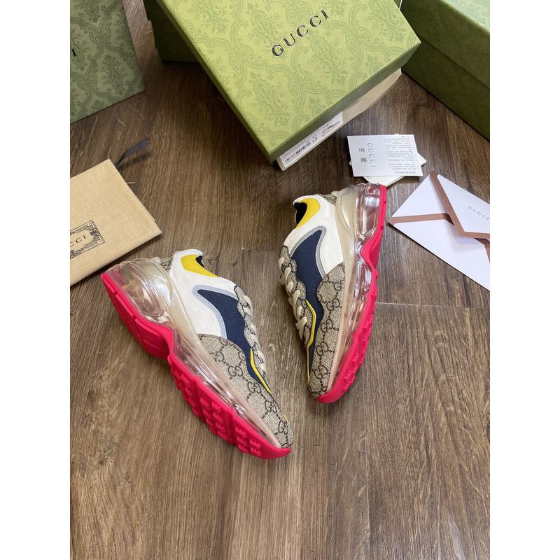 g*u*i g*u*i rhyton gg-S*p*e canvas trainers beige/blue