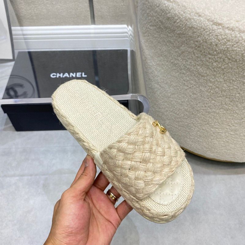 Ch*el womens slide sandals