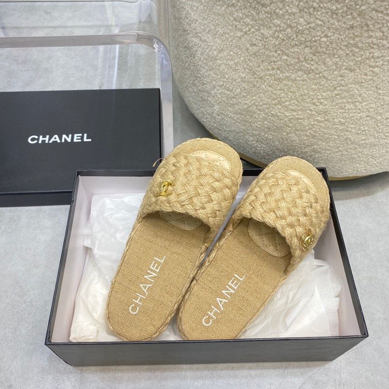 Ch*el womens slide sandals
