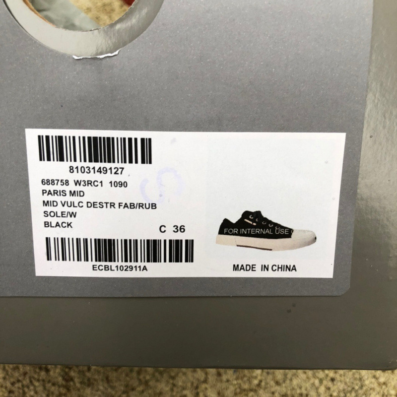 Ba*len*cia*ga paris mid destroyed sneaker black
