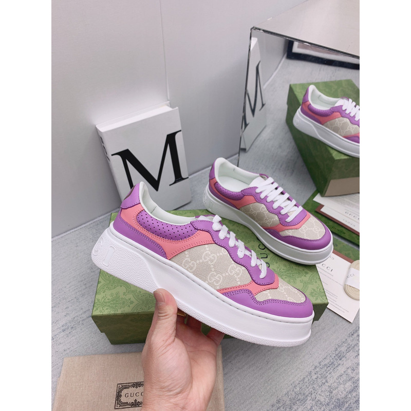 G*u*i chunky b sneaker pink and purple