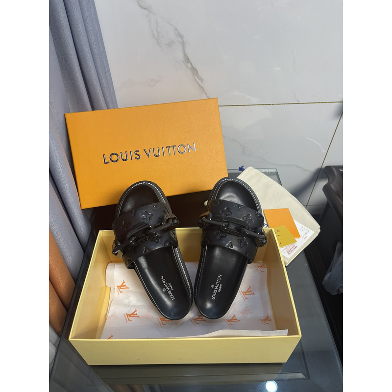 l**is V*t*n sunset flat comfort mule sapphire black