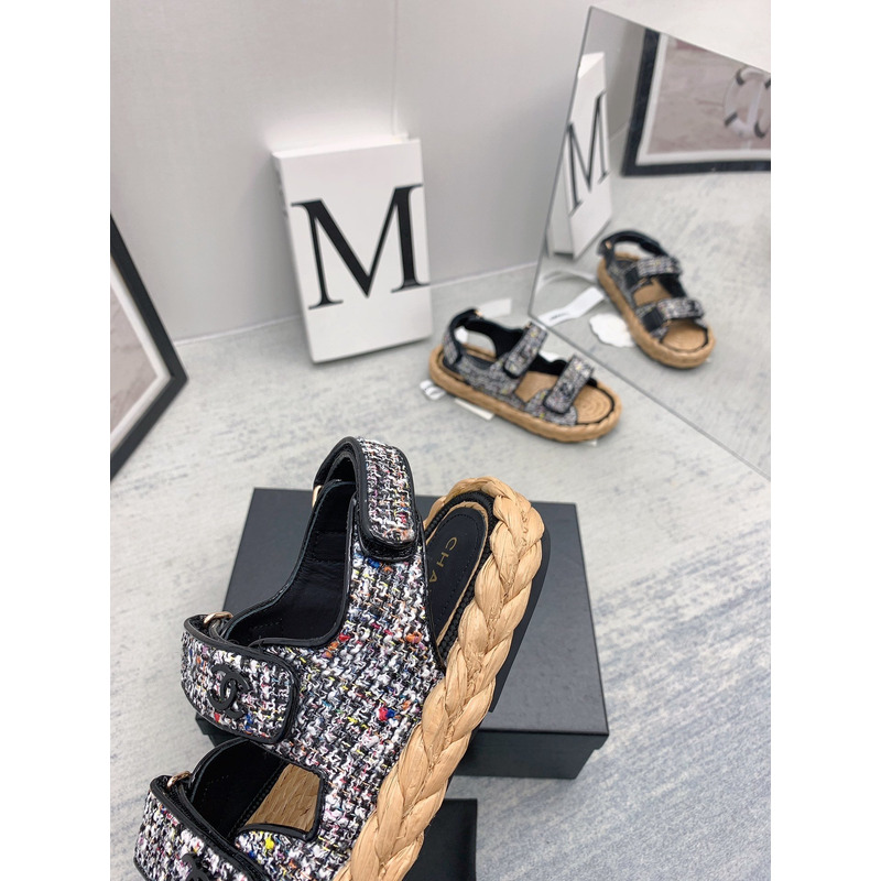 Ch*el Ch*el knitwear sandals mottle