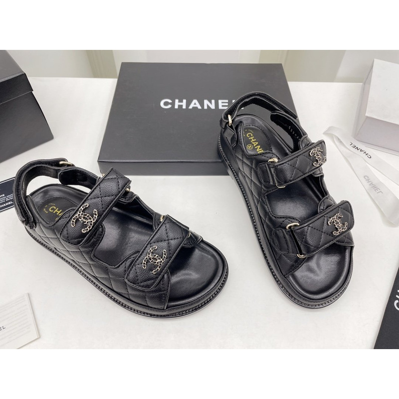 Ch*el dad dandals leather black