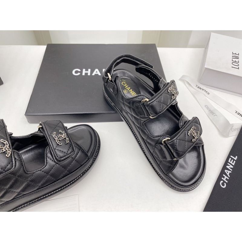 Ch*el dad dandals leather black