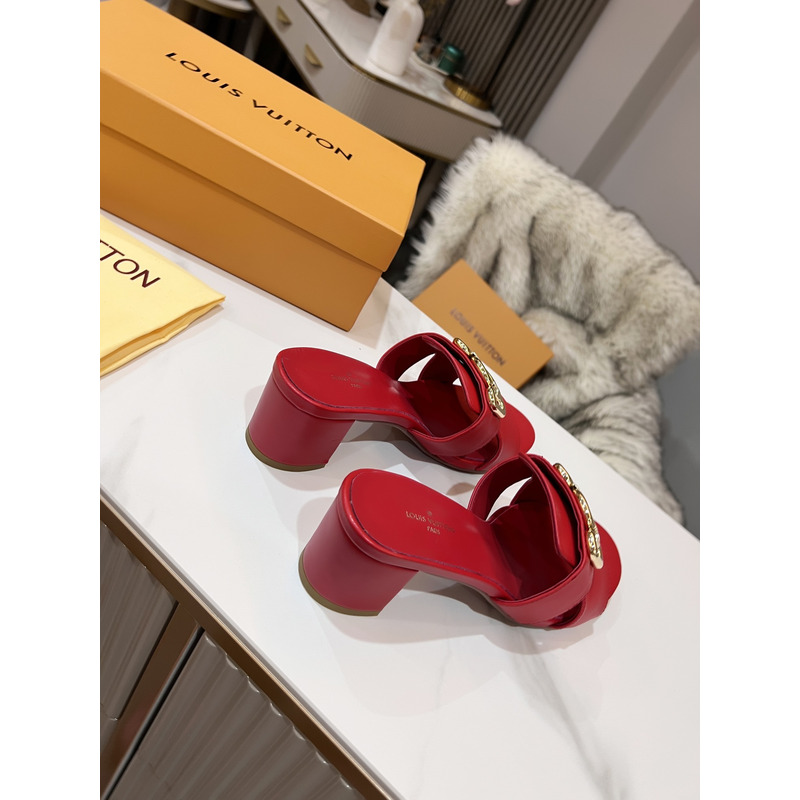 l**is V*t*n lock it mules sandals red