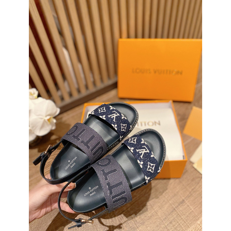 Lv Paseo Comfort Flat Sandals Black
