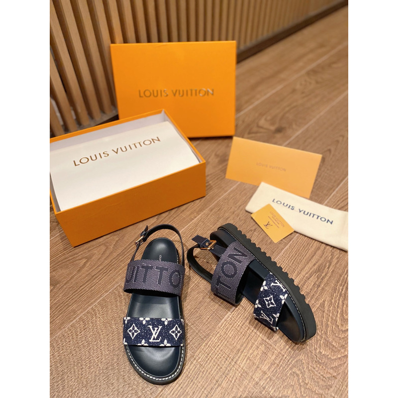 Lv Paseo Comfort Flat Sandals Black