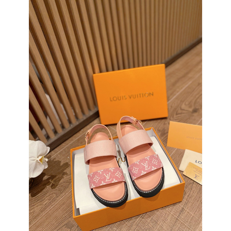 Lv Paseo Comfort Flat Sandals Pink