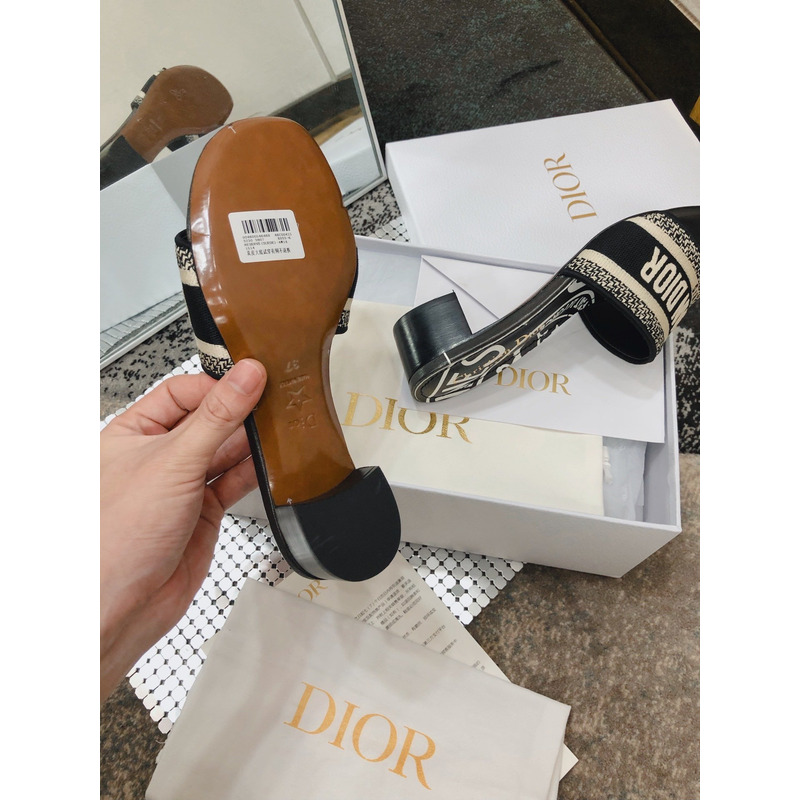 D*or jacquard embroidered sandals