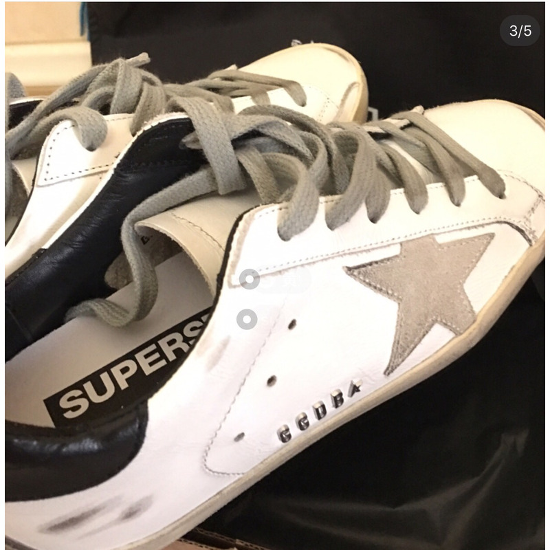 golden goose men’s S*per-star sneakers with silver star