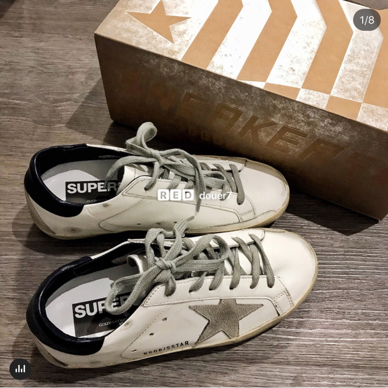golden goose men’s S*per-star sneakers with silver star
