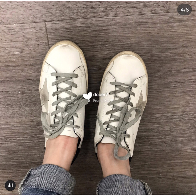 golden goose men’s S*per-star sneakers with silver star