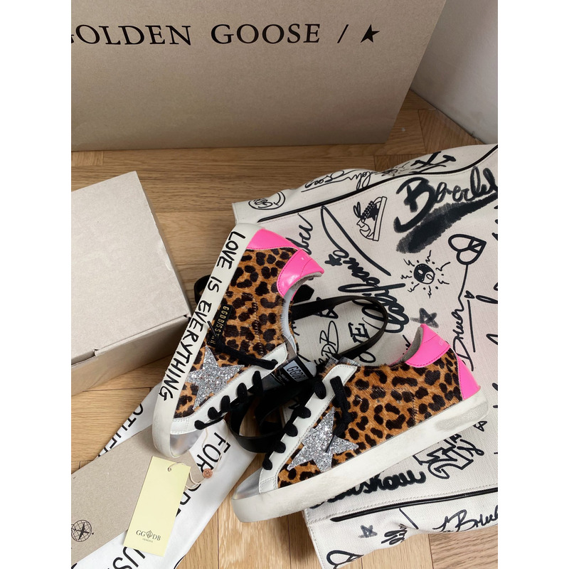 golden goose S*perstar sneaker  black laces pink tongue