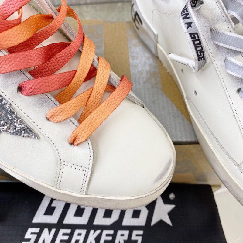 golden goose S*perstar  sneaker orange&grey