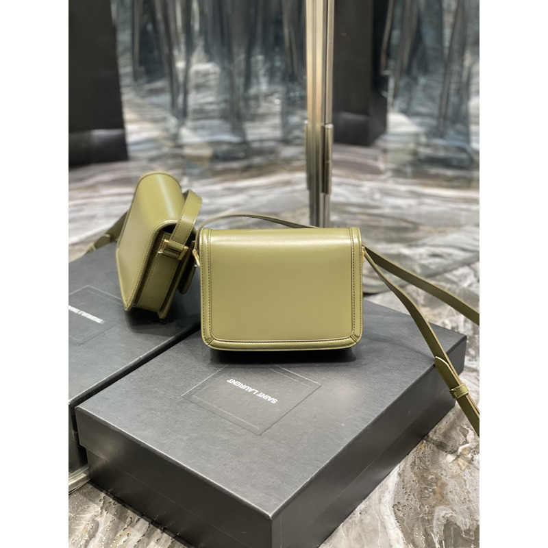 Saint Laurent S Solferino Box Shouler Bag Avocado Green