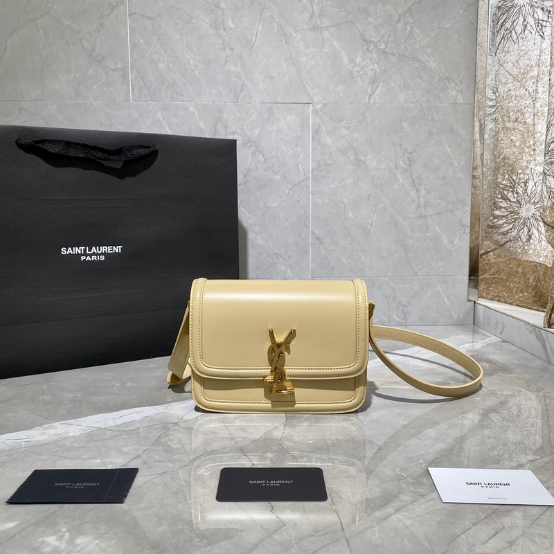Saint Laurent S Solferino Box Shouler Bag Yellow