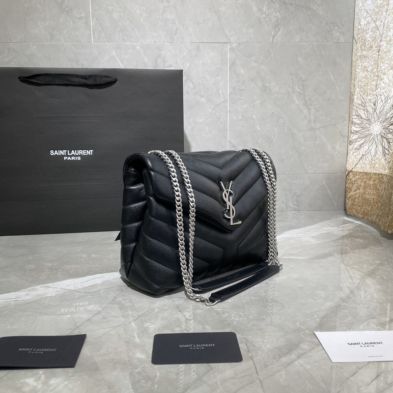 Saint Laurent Toy LouLou Shoulder Bag in Black