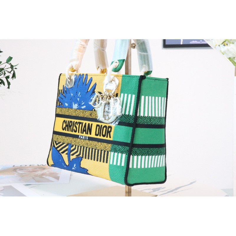 D*or lady d-lite handbag yellow and green