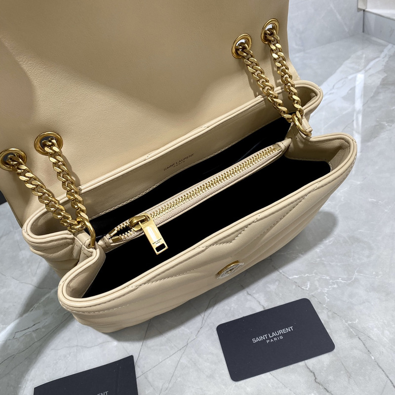Saint Laurent Mini Toy LouLou Shoulder Bag in Yellow