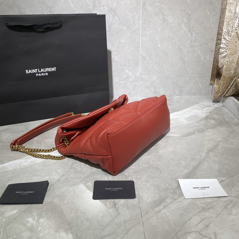 Saint Laurent Toy LouLou Shoulder Bag in Red