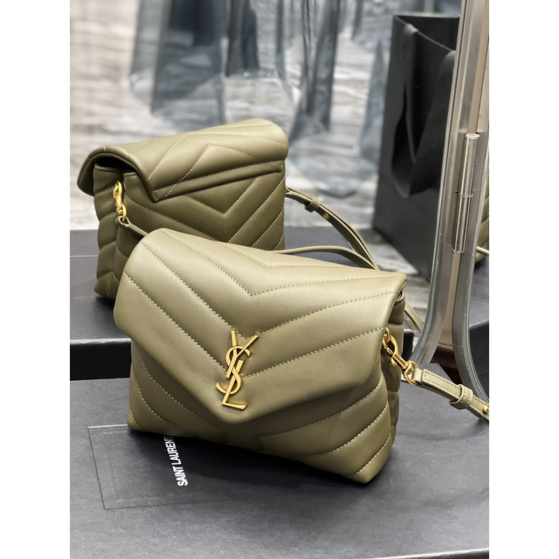 Saint Laurent Loulou Toy Leather Bag Olive Green