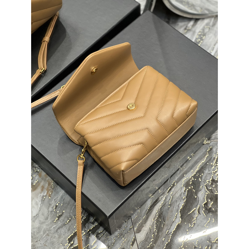 Saint Laurent Loulou Toy Leather Bag Light Tan