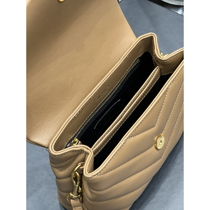 Saint Laurent Loulou Toy Leather Bag Light Tan