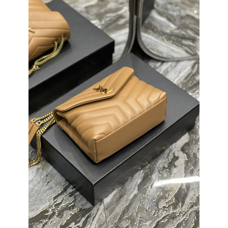 Saint Laurent Loulou Shoulder Bag Amber