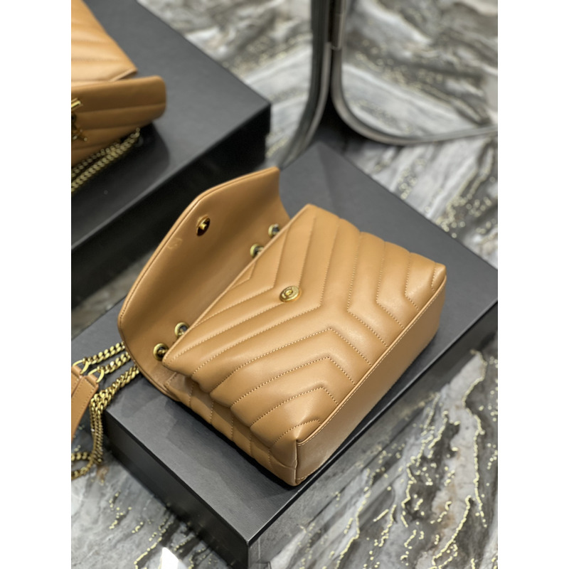 Saint Laurent Loulou Shoulder Bag Amber