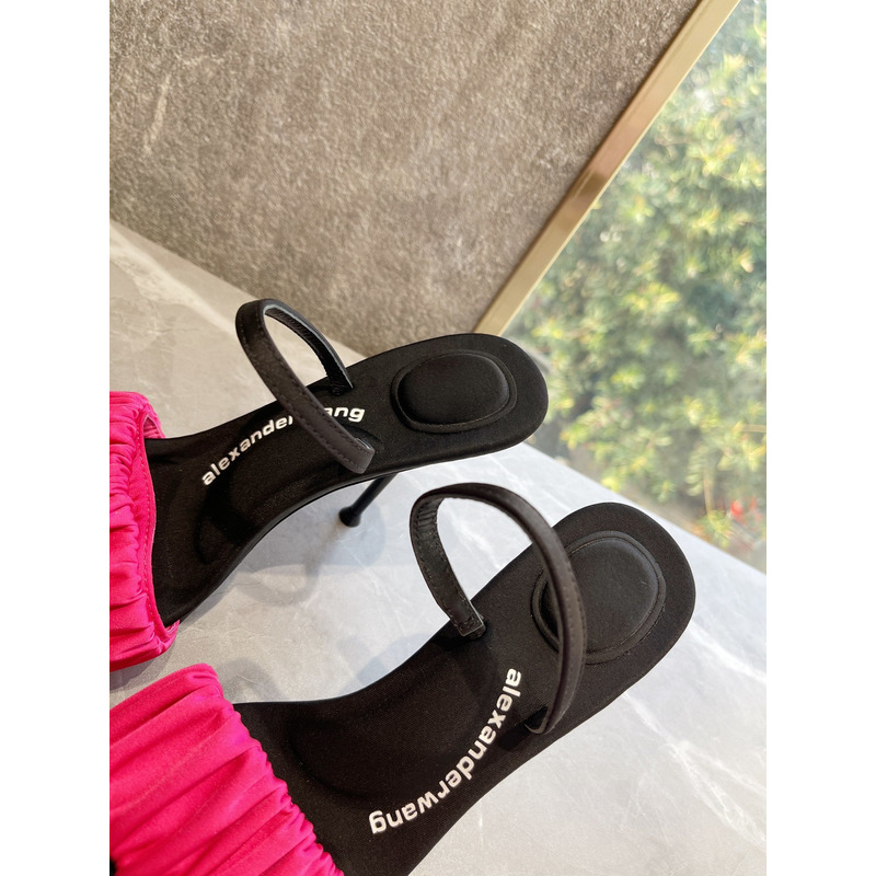 Alexander Wang Julie Scrunchie Slippers Fuchsia 10cm