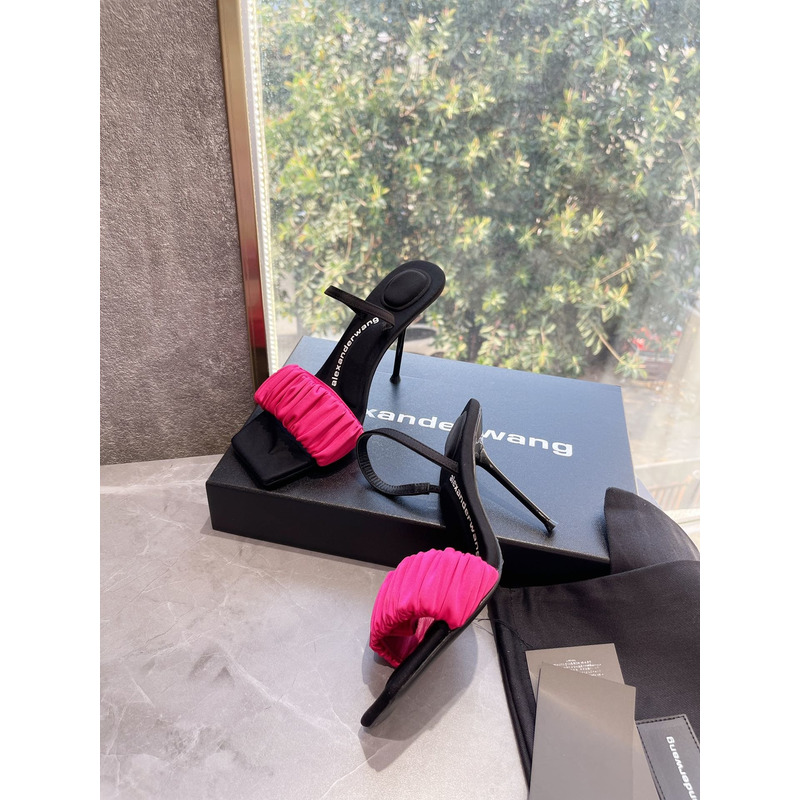 Alexander Wang Julie Scrunchie Slippers Fuchsia 10cm