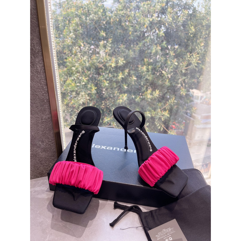 Alexander Wang Julie Scrunchie Slippers Fuchsia 10cm