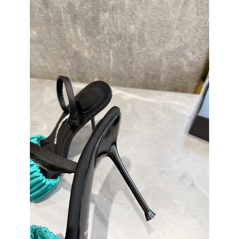Alexander Wang Julie Scrunchie Slippers Blue 10cm
