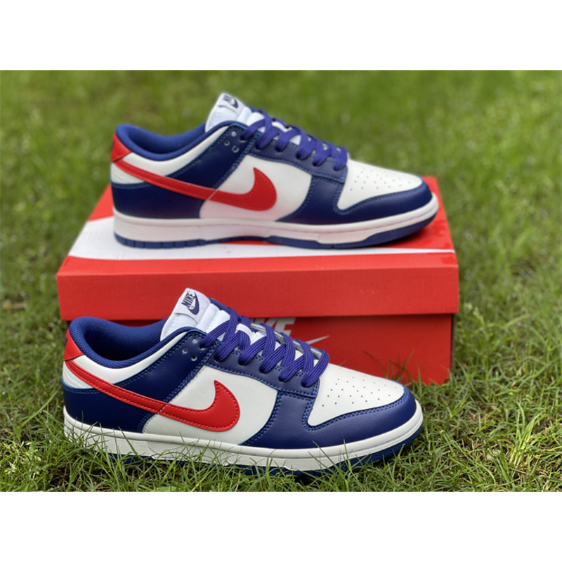Nike Dunk Low Sneakers Blue Red White