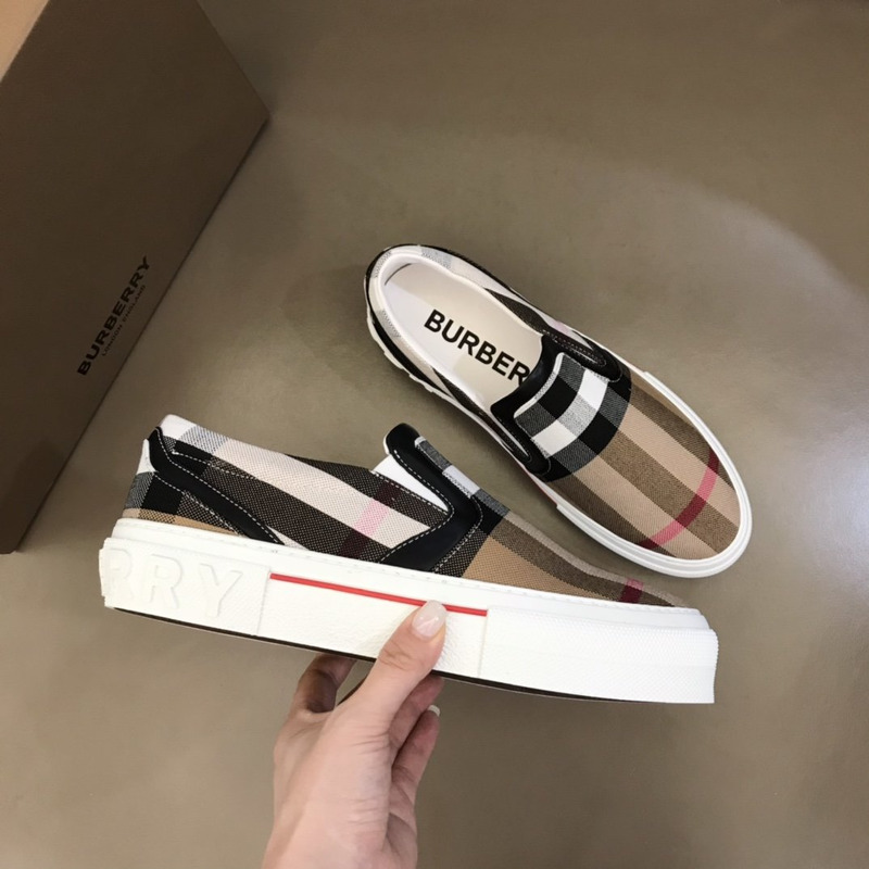 B**rry check cotton sneaker brown