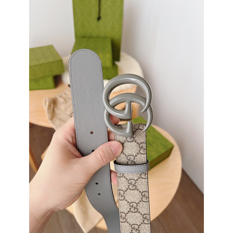 G*u*i gg marmont wide belt grey