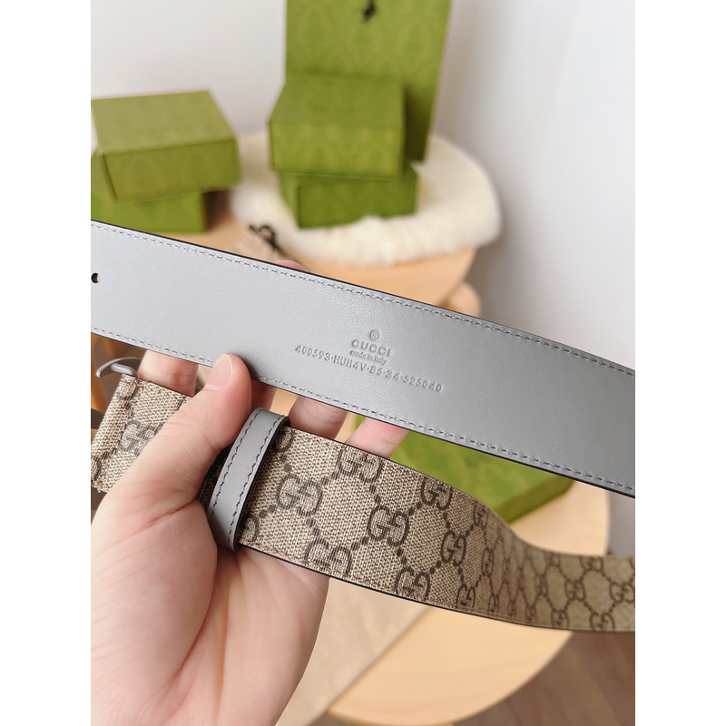 G*u*i gg marmont wide belt grey