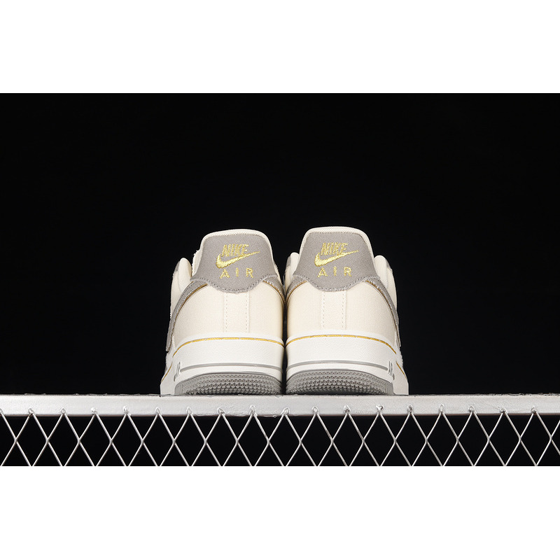 Nike Air Force 1 07 Low Grey Metallic Gold White 315122-666