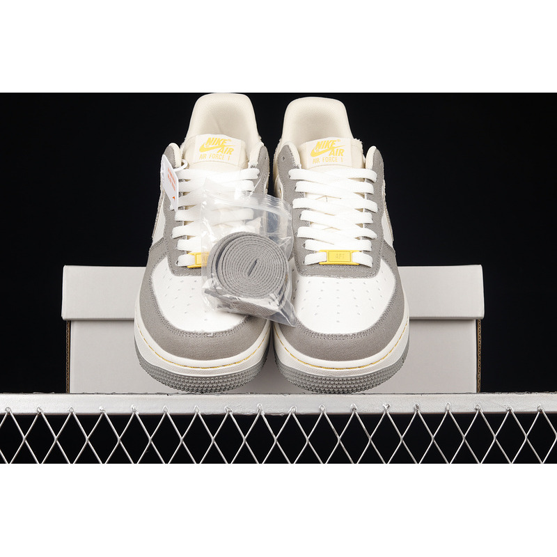 Nike Air Force 1 07 Low Grey Metallic Gold White 315122-666