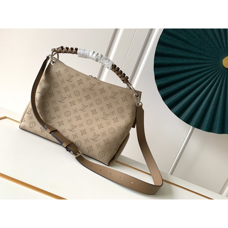 LV Beaubourg Hobo Leather Handbag  Apricot M56073