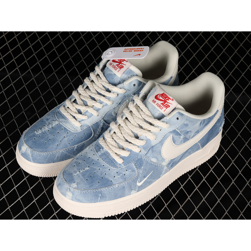 Nike Air Force 1 07 Low Denim Blue White Red DY1830-100