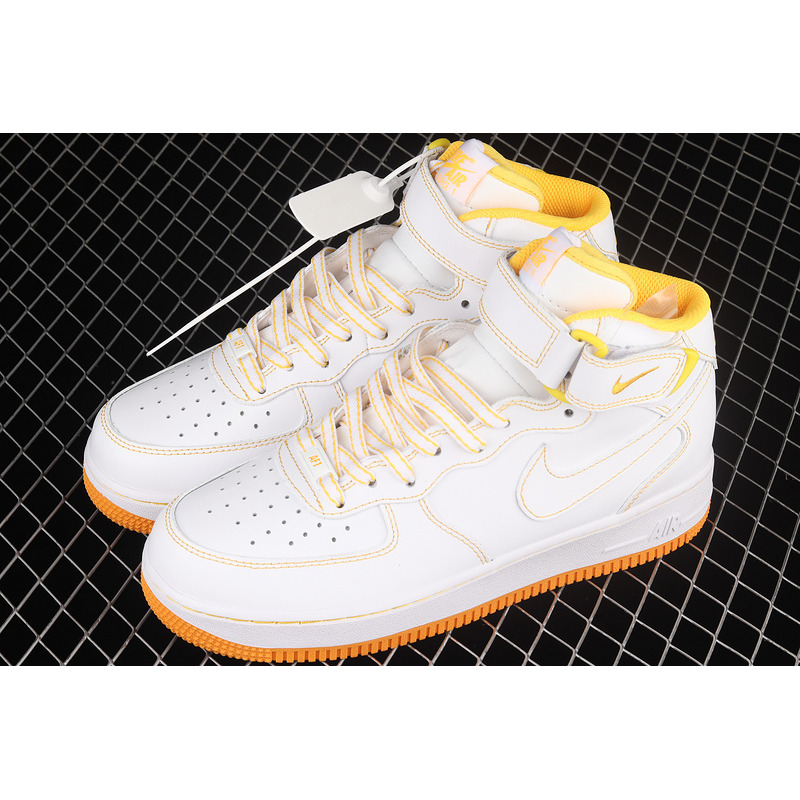 Nike Air Force 1 07 Mid Contrast Stitch White Laser Orange CV1724-902