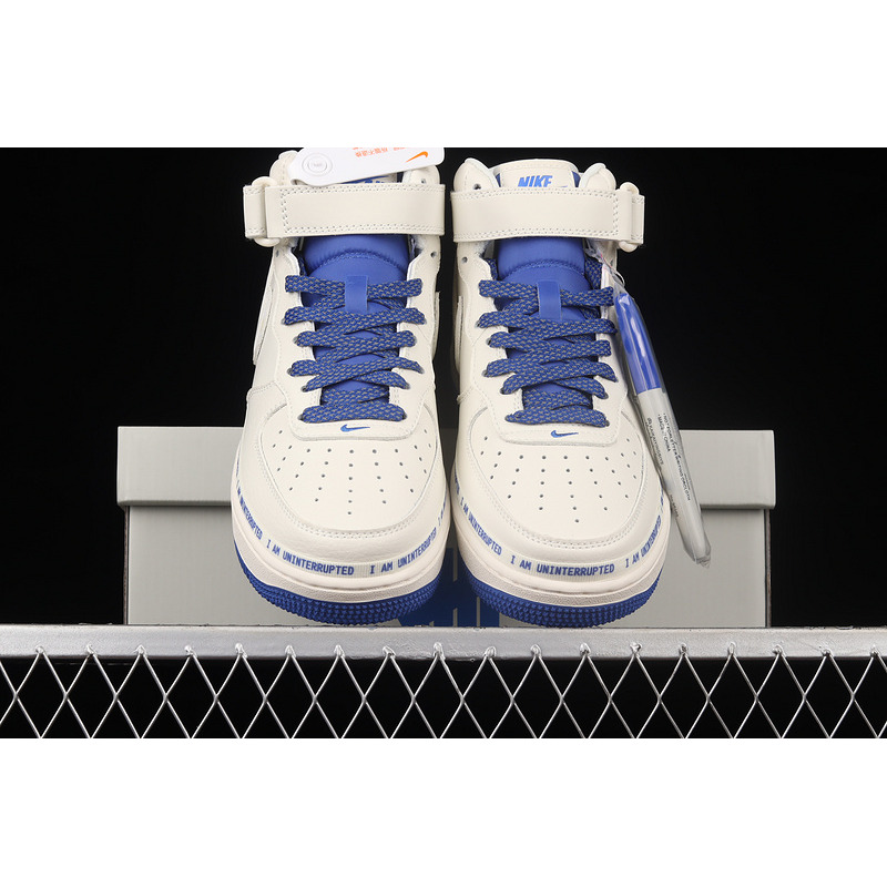 Uninterrupted x Nike Air Force 1 07 Mid White Royal Blue CT1206-600