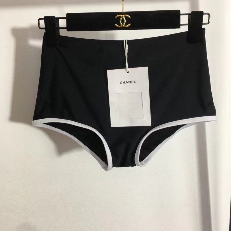Ch*el swimsuit two piece black